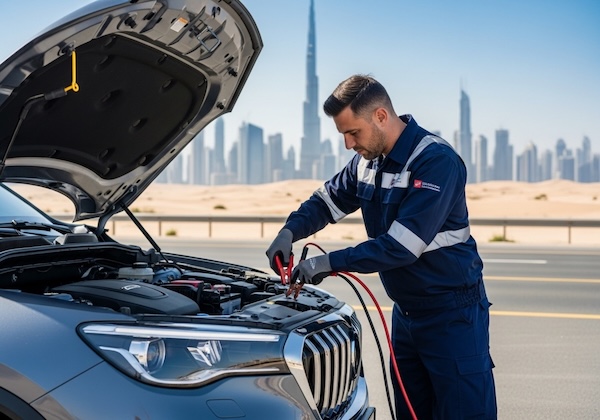 Car jumpstart service in Dubai